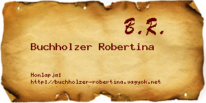 Buchholzer Robertina névjegykártya